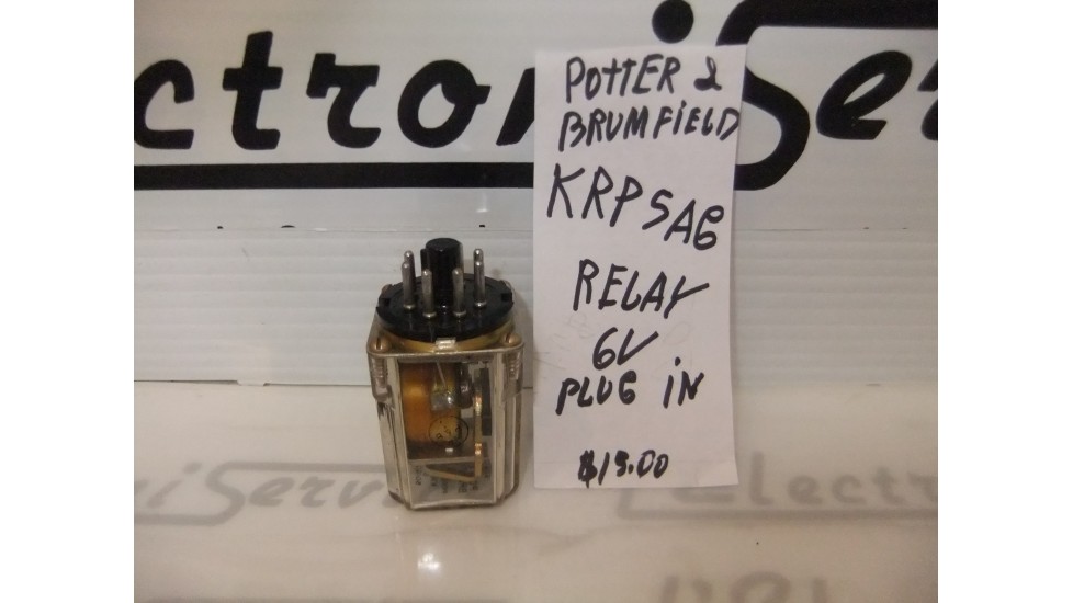 Potter & Brumfield KRP5AG  6V plug-in relay